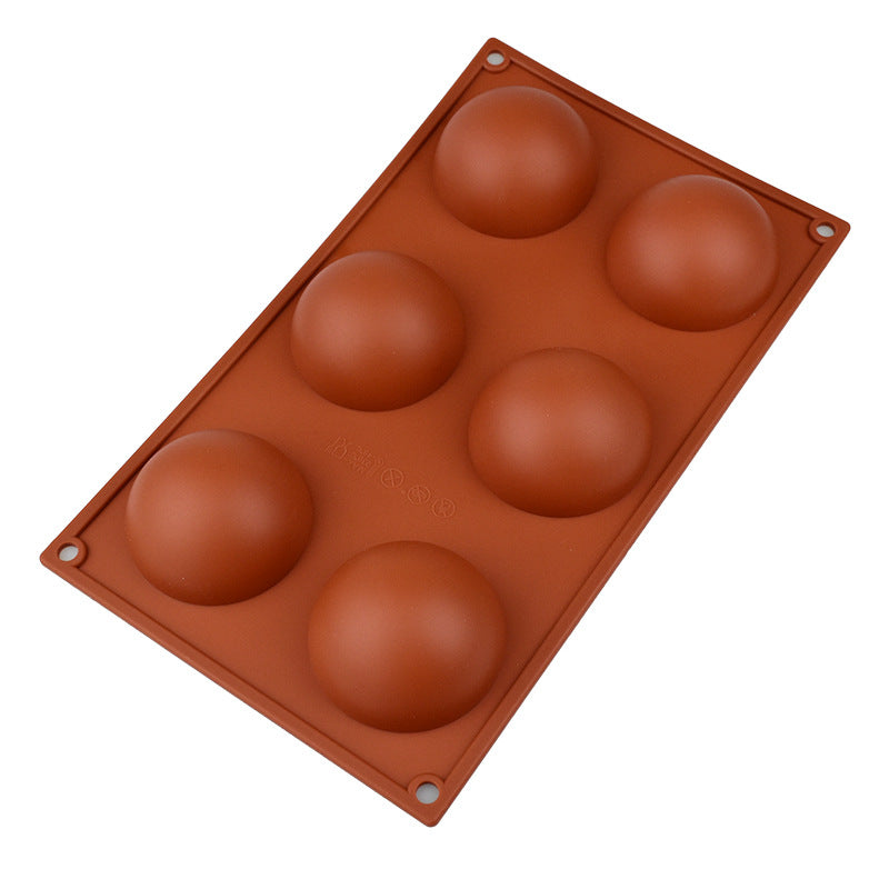 Half Spherical 6 Cavity Silicone Mould